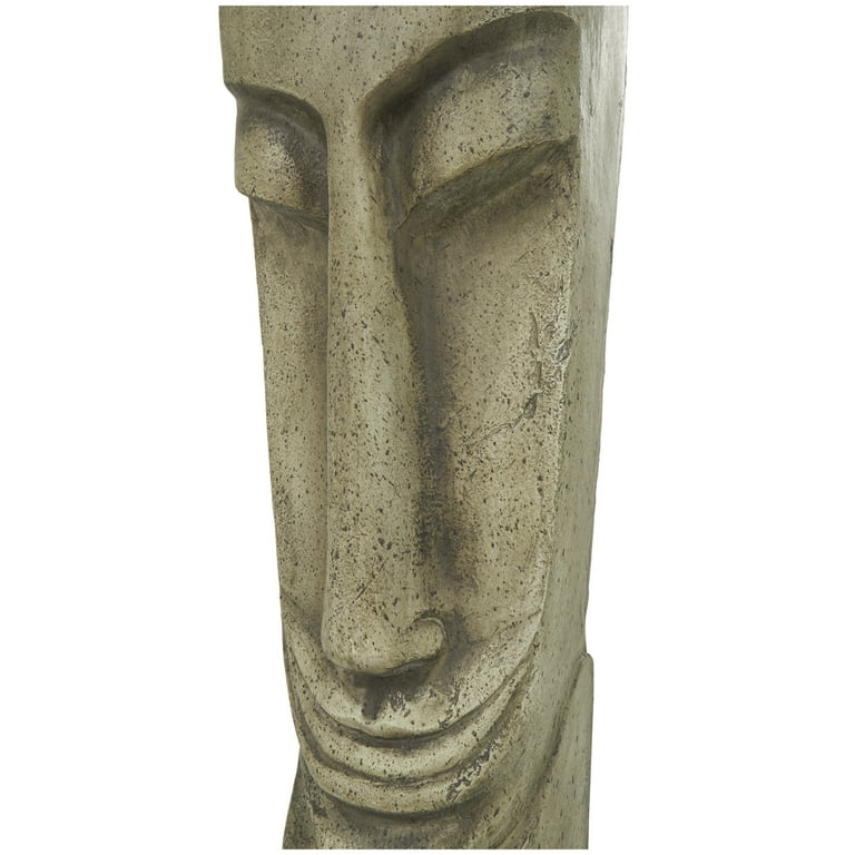 Stone Gray Statue outlet Carved Face Design Heavy - Like New