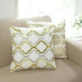 Efavormart Set Of 4 | 18" White/Gold Foil Geometric Print Throw Pillow ...
