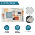 thumbnail image 7 of Placemat Abstract Impressionism Geometric Placemats for Dining Table Square Line Circle Texture Washable Table Mats for Party Kitchen Dining Decoration, 7 of 7
