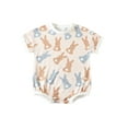 thumbnail image 1 of Bagilaanoe Newborn Baby Girl Boy Easter Rompers Bunny Print Short Sleeve Bodysuits 6M 12M 18M 24M Infant Casual One Piece Short Jumpsuit, 1 of 8