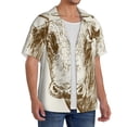 thumbnail image 4 of Fotbe Cow print Short Sleeve Button Down Shirts for Men Casual Summer Beach Wrinkle Free Shirt-4X-Large, 4 of 7