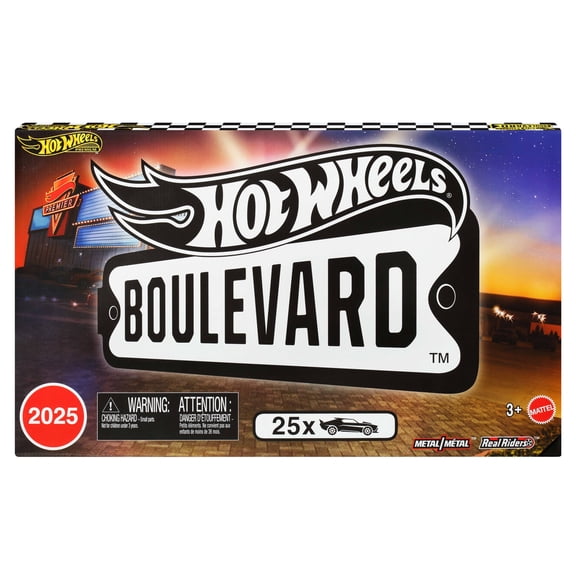 Hot Wheels Boulevard 25-Car Factory Set, 25 Premium Die-Cast 1:64 Scale Cars [Walmart Exclusive]