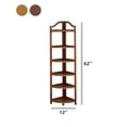 thumbnail image 2 of ShadeMart 6-Tier Nature Corner Shelf Corner Bookshelf Bookcase Multi-Layer Storage Rack for Kitchen Living Room Bedroom Bathroom Office - Space-Saving Wall Corner Organizer, 2 of 4