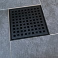 thumbnail image 3 of ixir  Square Stainless Steel Shower Drain - Matte Black 4-inch, 3 of 5