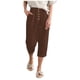 thumbnail image 1 of Capris Para Mujer Casual Bolsillo Algodón Y Lino Capris Moda Color Sólido Cómodo Odeerbi  ODB146239, 1 of 8