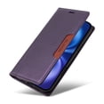 thumbnail image 5 of Compatible WIth iPhone 16 Wallet Case,Magnetic Closure,Flip Folding Kickstand,With Card Slots,[RFID Blocking],With Shoulder Strap&Lanyard,PU Leather+TPU Shockproof Anti-fall Phone Case,Purple, 5 of 9