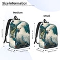 thumbnail image 2 of Kdxio Tropical Parrot Floral Artwork Print Canvas Backpack for School Work Travel Lightweight Unisex Daypack with Laptop Compartment and Adjustable Straps-Small, 2 of 5