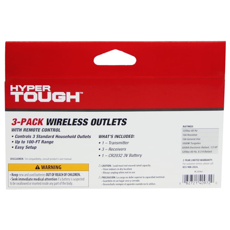 Hyper Tough Wireless Remote Outlet Timer, 3-Pack photo 4