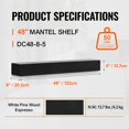 thumbnail image 3 of Fireplace Mantel Wood Shelf Floating Rustic 48 Inch Espresso, 3 of 6