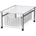 thumbnail image 1 of Biwat Simple Houseware Stackable Basket Drawer, Chrome, 1 of 4