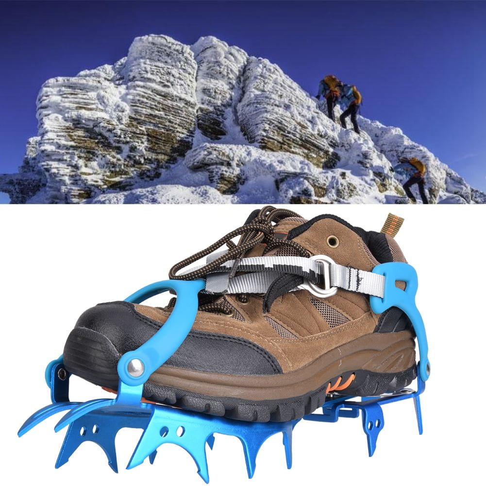 Manganese Steel Snow Grips Crampo UK 10 Teeth Crampons Mountaineering Cleats 