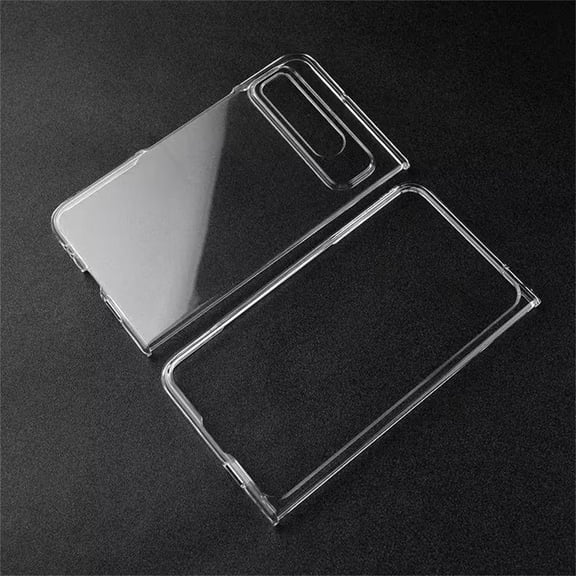 SaniMore Rugged Case for Google Pixel Fold 7.6" 2023, Rugged Transparent PC Folding Cover Shockproof Ultra-slim Anti-drop No-yellow Shell For Google Pixel Fold, Clear
