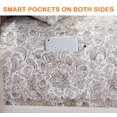 thumbnail image 4 of Elegant Comfort Luxe Doux Draps Paisley Motif 1500 Fil Compter Percale Egyptienne Qualité Douceur Rides et Fondu Résistant (6 Pièces) Ensemble de Literie, Grand, Taupe, 4 of 4