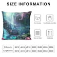 thumbnail image 5 of BCIIG Fantasy Art Flowers Graphic Decorative Throw Pillow Cover for Home, Couch, Living Room, Bed, Sofa - Square Shape, Pack of 1 24x24in, 5 of 5