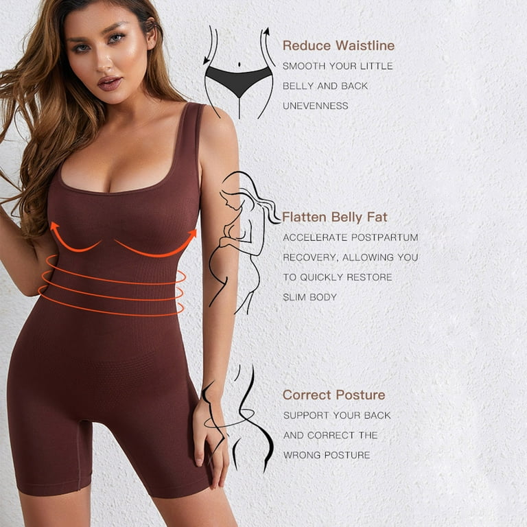 Aueoeo Waist Trainer for Women Lower Belly , Shapewear Camisole for Women  Tummy Control Ladies Seamless One-Piece Body Shaper Abdominal Lifter Shaper