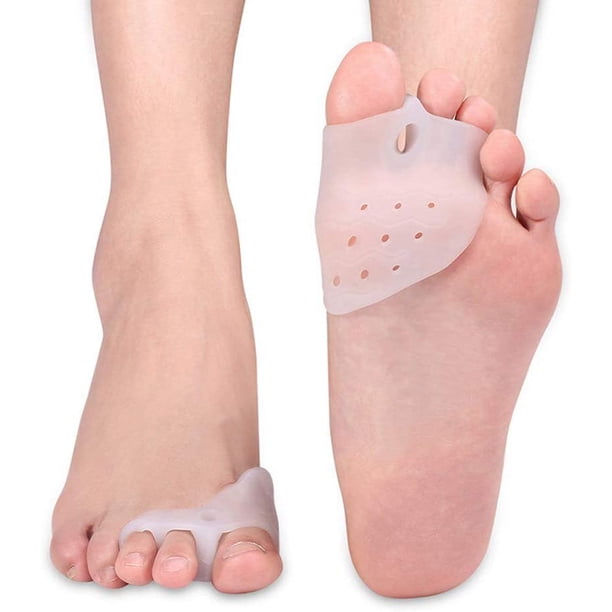 Corrector de juanetes Enderezador de dedos de gel, separador de dedos Separador de dedos de silicona Hallux Valgus Alivio del dolor con almohadillas para el antepié Protector de cojín para bailarines de ballet y atletas de yoga (antepié) Kuyhfg Bienvenido a Kuyhfg