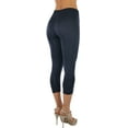 thumbnail image 5 of ToBeInStyle Women's Rhinestone Accent Ruched Capri Leggings, 5 of 7