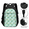 thumbnail image 3 of Cauagu Horse And Flower Print Travel Laptop with USB Charging Port,Extra Large Backpack College Backpack Business Work Bag Casual Daypack Perfert for Men Women, 3 of 7