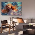 thumbnail image 2 of Póster de lienzo de una mujer con el pelo suelto, decoración de dormitorio, paisaje deportivo, decoración de oficina, regalo, estilo marco, 16 x 24 pulgadas (40 x 60 cm), 2 of 8