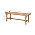 thumbnail image 2 of LuxenHome Natural Solid Wood 47.2-Inch Long Rectangle Outdoor Bench, 2 of 8