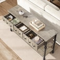 thumbnail image 5 of 52" Console Table, Entryway Console Sofa Table, Behind Couch Table, Entryway Table with 3 Drawers, 3 Tier Sofa Table, Open Shelf Behind Couch Table for Hallway, Living Room, Metal Roman Column, 5 of 9