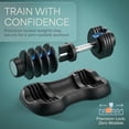 thumbnail image 2 of LifePro Ensemble d'Haltères Réglables 5-en-1 – 25 lb Chacun, Haltères à Réglage Rapide avec Support pour Gym à Domicile et Entraînement de Force - Noir, 2 of 9