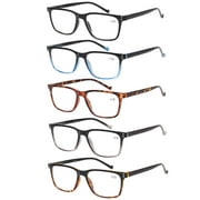 JOSCHOO 5 Pack Reading Glasses for Men Spring Hinges Lightweight Reader