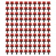 thumbnail image 1 of 100 Uds. Aspersor de riego ajustable de 360 grados emisor de riego por goteo de 1/4 pulgadas para sistema de riego rojo, 1 of 14