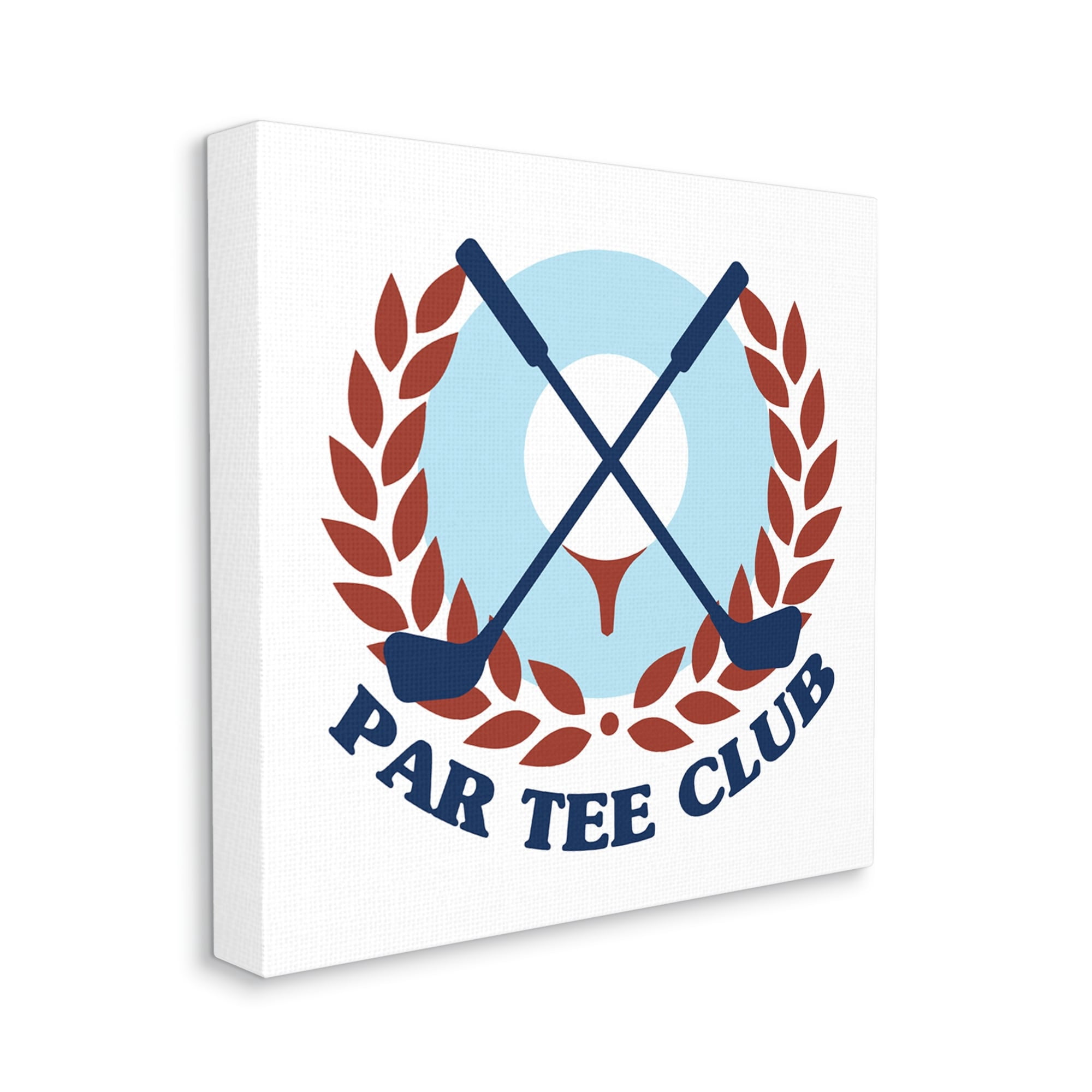 Stupell Industries Par Tee Club Golfing Sports Laurel Religious Painting Gallery Wrapped Canvas Print Wall Art