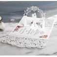 thumbnail image 2 of Piezas de encaje 3D de corte láser europeo, tarjetas de felicitación elegantes, corazón de tres pliegues, decoración de favores de fiesta de boda, 10 tarjetas de invitación de boda, 2 of 4