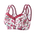thumbnail image 2 of Aofany Front Closure Bras for Older Women Full Coverage Wireless Bras for Seniors Comfort Front Close Push Up Bras with Back Support Everyday Bras, 36B/C-48B/C, 2 of 5