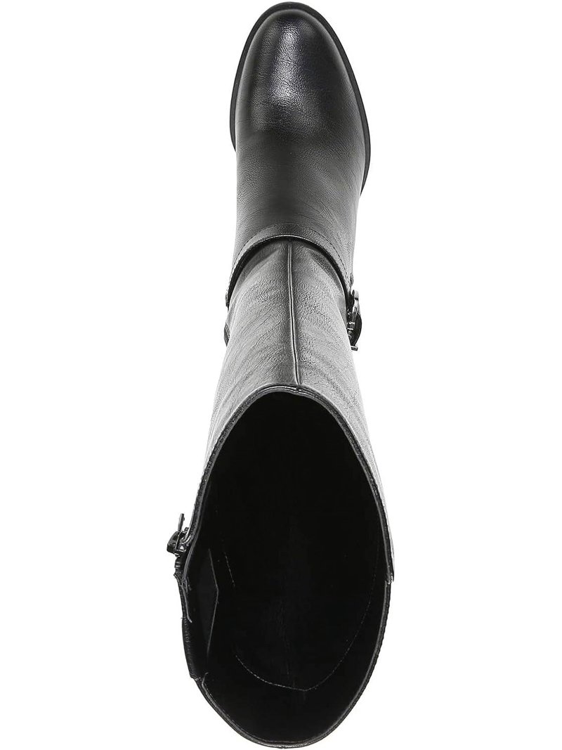 Naturalizer Women's Joslynn Knee High Boot - Block Heel, Side Zipper, Statement Buckle, Contour+ Comfort