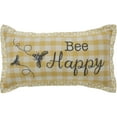 thumbnail image 2 of VHC Brands Buzzy Bees 7” x 13” Indoor & Outdoor Decorative Yellow Cotton Throw Pillow, 2 of 3