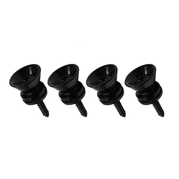 Etalchic 4Pcs Electric Bass Guitar Straplocks Guitar Strap Locks Heavy Duty Metal Button Security Straplock Guitar Part