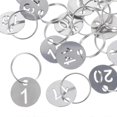 thumbnail image 3 of 20pcs Round Numbered Tags Stainless Steel Number 1-20 Tags Metal Key Tags Walkbee A B, 3 of 5