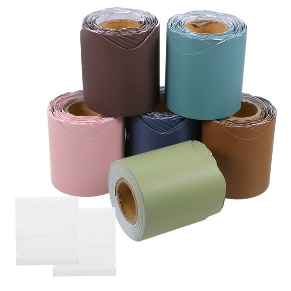 HONMEET Scalloped Bulletin Board Borders Assorted Color Paper for Indoor Outdoor