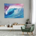 thumbnail image 2 of ONETECH  Ocean Tapestry for Bedroom, Large Tapestry Beach Seaside Costal Theme Surfing Sea Wall Tapestry Blue Ocean Wall Hanging Decor for Home Dorm Office Room Wall Art Blanket, 2 of 7