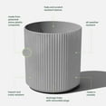 thumbnail image 2 of PRZL Planter - Large Round Planter for Indoor or Outdoor Patio/Balcony | Made from Plastic & Concrete with Drainage Holes | Modern Décor for Flowers, Trees, Tall Plants(20 inch Gray), 2 of 16