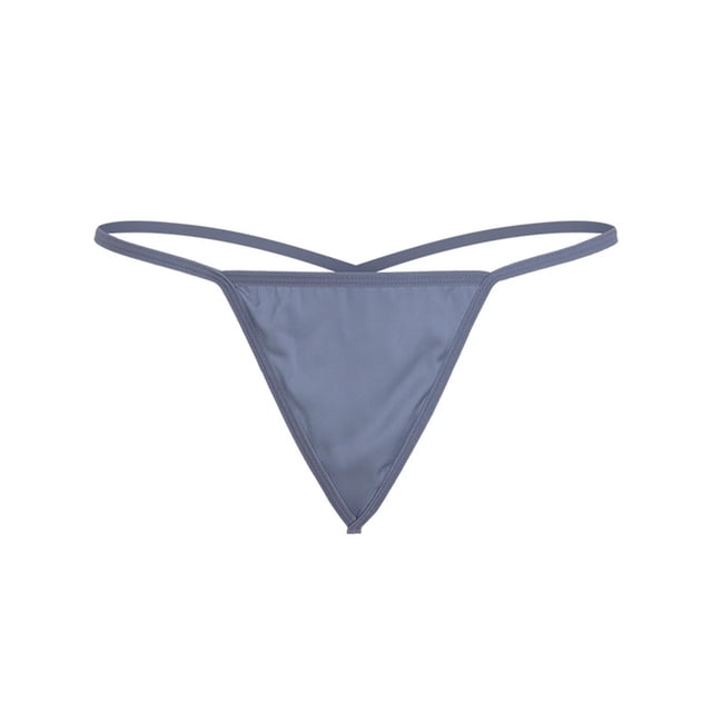 Culotte String Aguichant Taille Basse en Satin pour Femmes