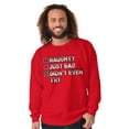 thumbnail image 5 of Christmas List Naughty Bad Didn't Try Sweatshirt for Men or Women Brisco Brands S, 5 of 6