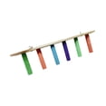 thumbnail image 3 of Percha de madera para escalar, escalera, palo para moler patas, percha para pájaros para ventanas, baños, automóviles y viajes 6 nivel, 3 of 9