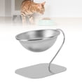 thumbnail image 1 of Cuenco Elevado Para Gatos, Acero Inoxidable, Protege El Cuello, Cuenco Elevado Antivuelco Para Comida Para Gatos, Gran Capacidad, Fácil De Limpiar Para Perros, 1 of 7