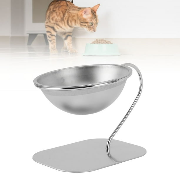 Cuenco Elevado Para Gatos, Acero Inoxidable, Protege El Cuello, Cuenco Elevado Antivuelco Para Comida Para Gatos, Gran Capacidad, Fácil De Limpiar Para Perros