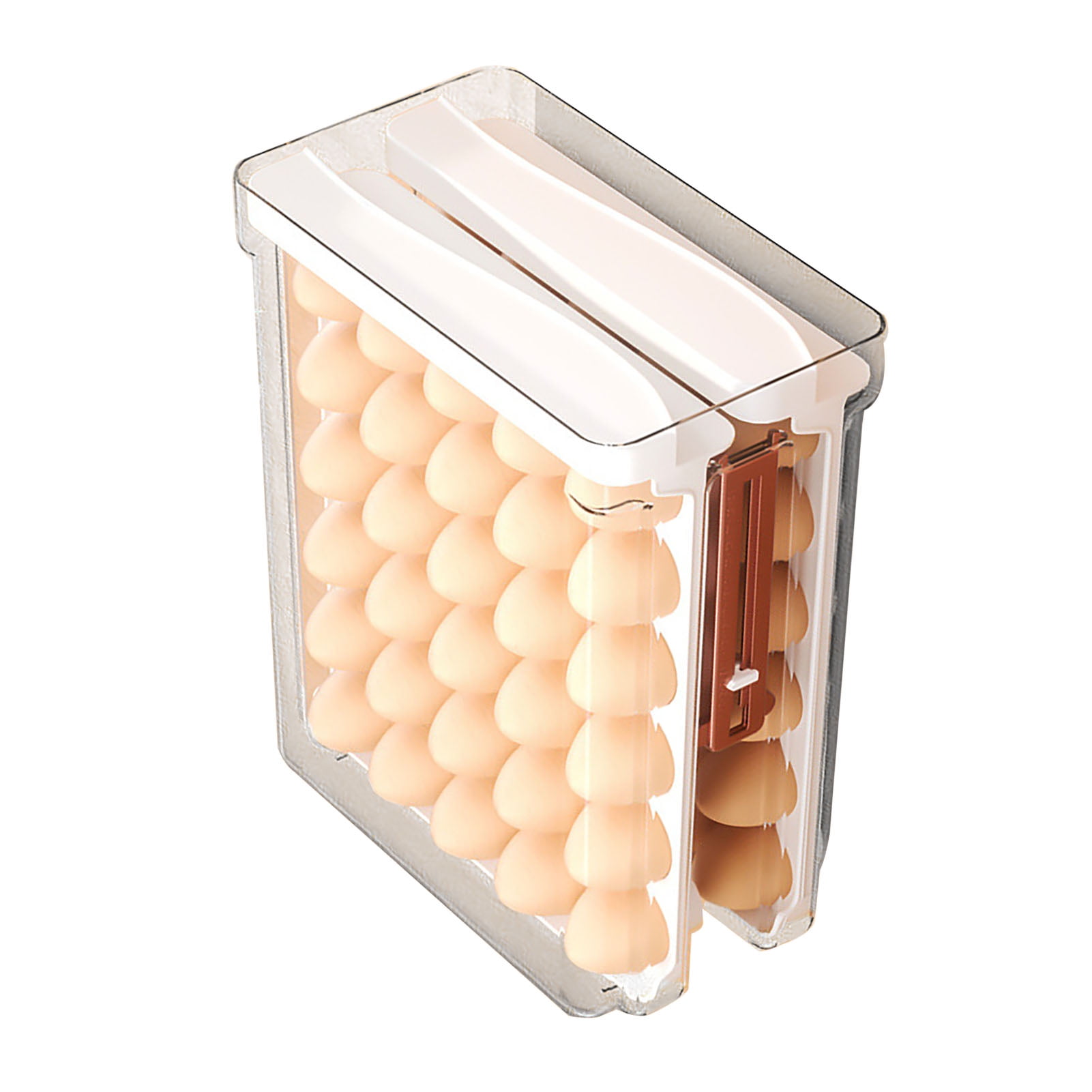 Refrigerator Egg Holder, Stackable Fridge Egg Tray Container Spacious Clear  For Apartment
