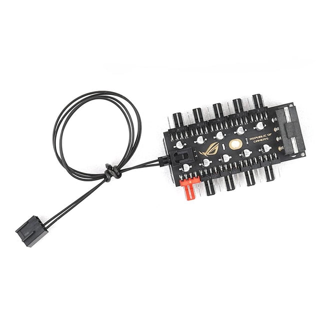 Controlador Velocidad Extensión Del Divisor HUB Del Ventilador Del Enfriador PWM 1 A 10 4 Pines (4D)