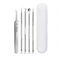 thumbnail image 1 of 8Pcs Ultra Fine No 5 Cell Pimples Black Head Clip Tweezers Beauty Salon Special Scraping Closing Artifact Acne Needle Tool Set, 1 of 4