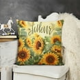 thumbnail image 2 of YINGXI Pillow Covers Leaves Throw Pillow Case Green Stripes Checks Cushion Cover for Home Office Sofa Couch Decoration 20x20in, 2 of 5