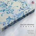 thumbnail image 3 of Wexford Home Blue Abstract Wall Art 12 x 12 inches Set of 4 Flower Pattern Canvas Prints Wall Decoration for Living Room Bathroom Bedroom, 3 of 7