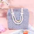 thumbnail image 4 of 2Pcs Plastic Pearl Pendant Decorations with Alloy Ring Clasps for Bag Mobile Phone Decorations White 295mm for DIY, 4 of 6