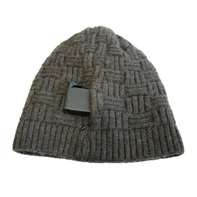 Gorro calentado con batería recargable Gorro de punto cálido térmico para invierno